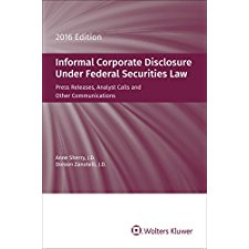 Informal Corporate Disclosure Under Federal Securities Law 2016