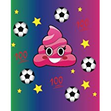 Soccer Journal 100: Win! Poop Emoji Bullet, Blank Dot Grid Journal, 160 ...