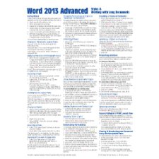 microsoft advanced word quick shortcuts cheat laminated documents instructions reference sheet tips card styles author